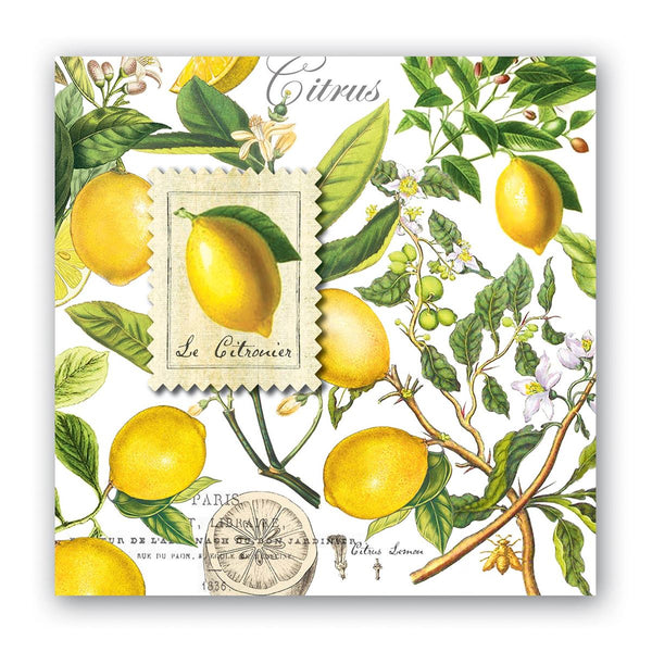 Michel Design Works Lemon Basil Cocktail Napkins