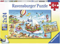 Ravensburger Seaside Holiday with Two 24 Piece Jigsaw Puzzles