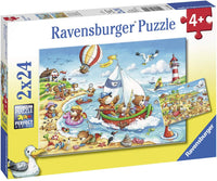 Ravensburger Seaside Holiday with Two 24 Piece Jigsaw Puzzles