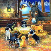 SunsOut Barnyard Nativity 500 Piece Jigsaw Puzzle