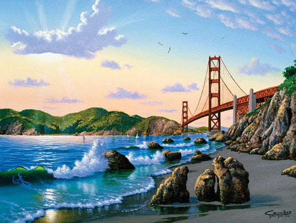 SunsOut Bridge View 500 Piece Jigsaw Puzzle