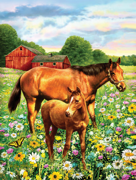 SunsOut Mare and Foal 500 Piece Jigsaw Puzzle