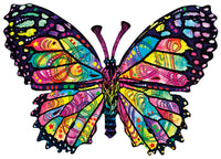 SunsOut Stained Glass Butterfly 1000 Piece Shaped Jigsaw Puzzle