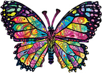 SunsOut Stained Glass Butterfly 1000 Piece Shaped Jigsaw Puzzle