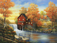 SunsOut Sunset At The Old Mill 300 Piece Jigsaw Puzzle