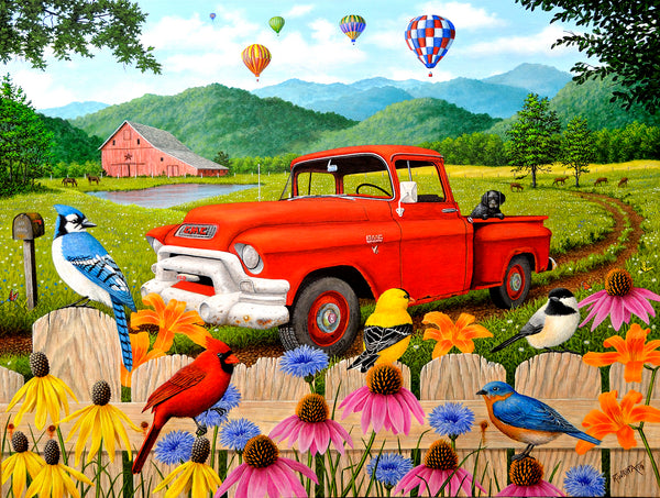 SunsOut The Red Truck 500 Piece Jigsaw Puzzle